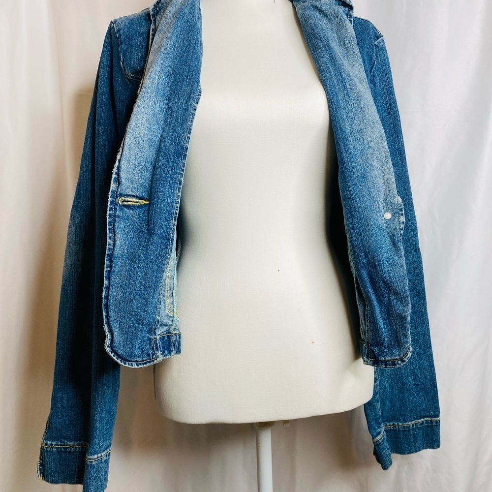 Vintage Pierre Cardin Stonewash Blue Jean Jacket Sz Large - Picture 7 of 15